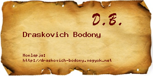 Draskovich Bodony névjegykártya